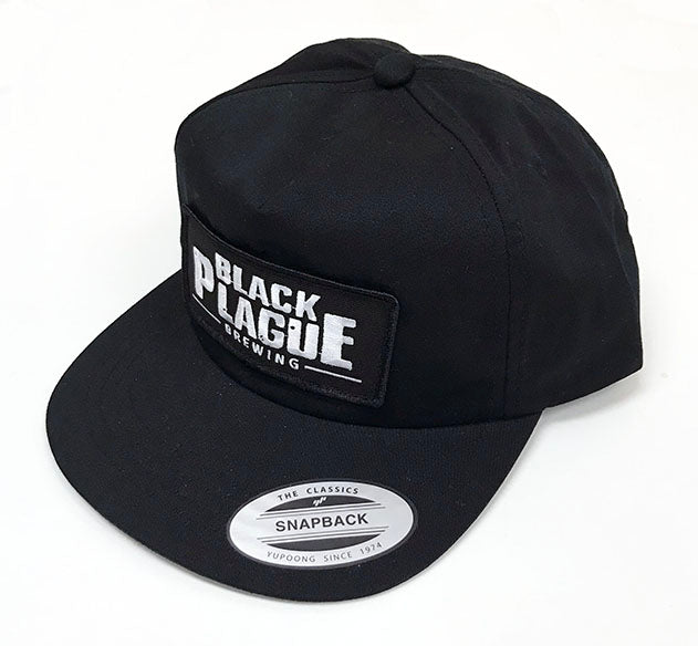 Snapback Hat (Black Unstructured) - Black Plague Brewing Shop