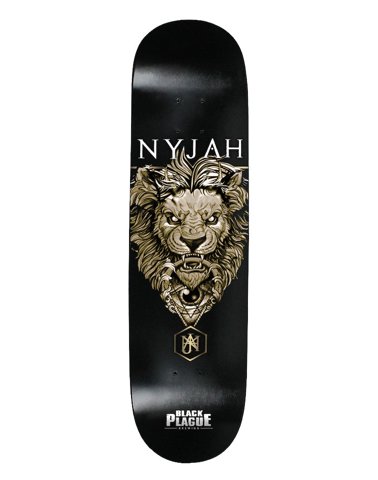 Nyjah Hazy IPA - Lion - Skateboard Deck Black Plague Shop