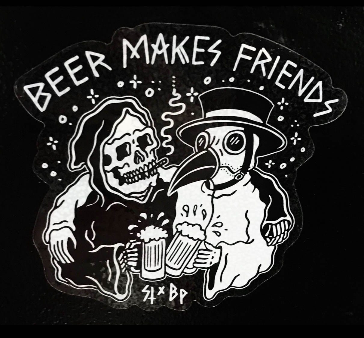 Beer Makes Friends - Koozie from Black Plague Brewing Shop